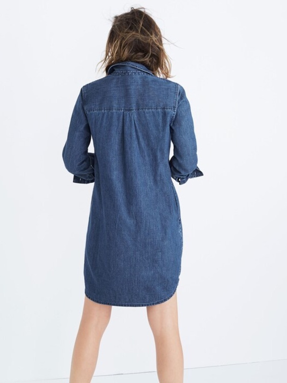 Madewell Denim Popover Shirtdress Size Small - Picture 2 of 11